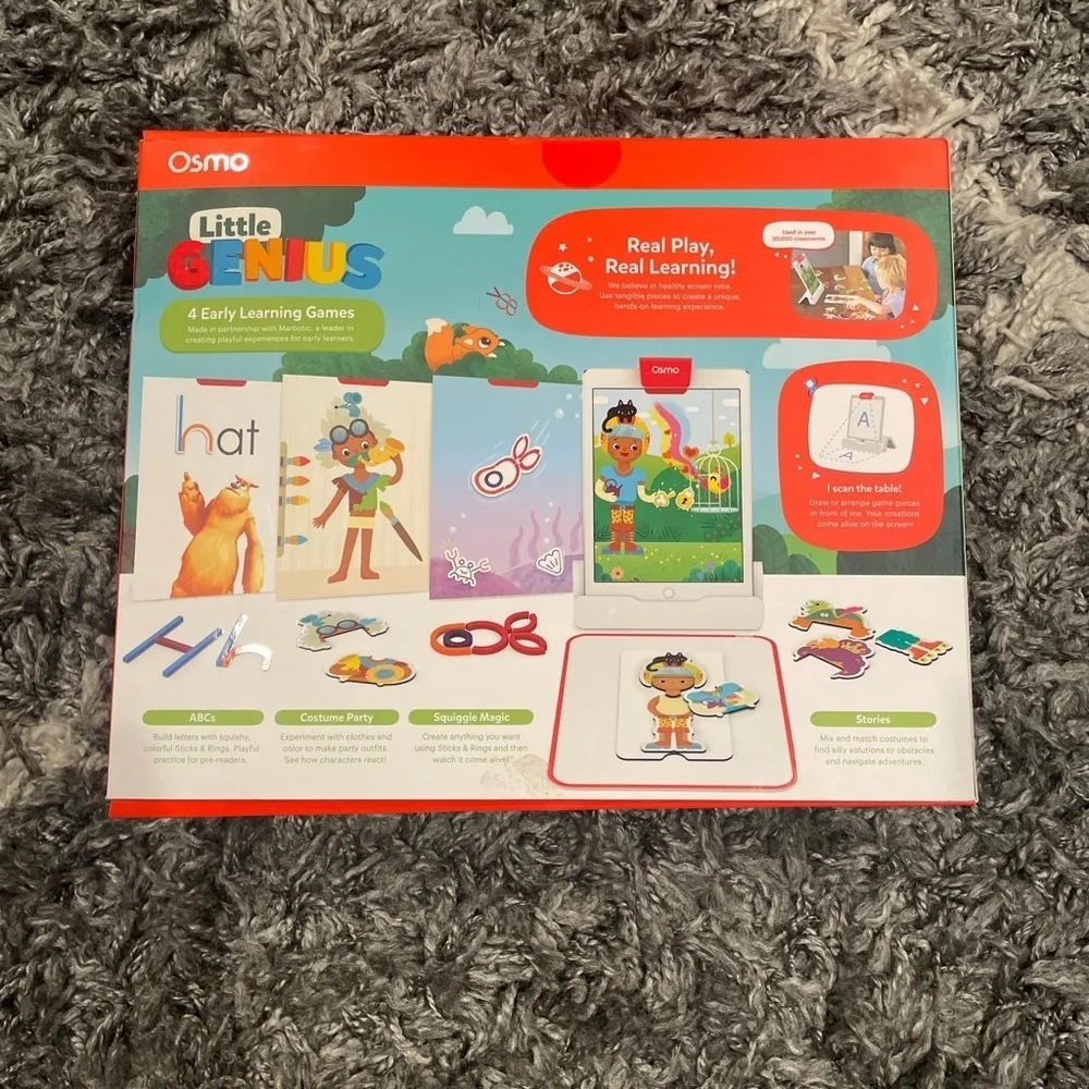 Osmo Little Genius Starter Kit Learning Games for Ipad Tablet Ages 3-5 STEM
